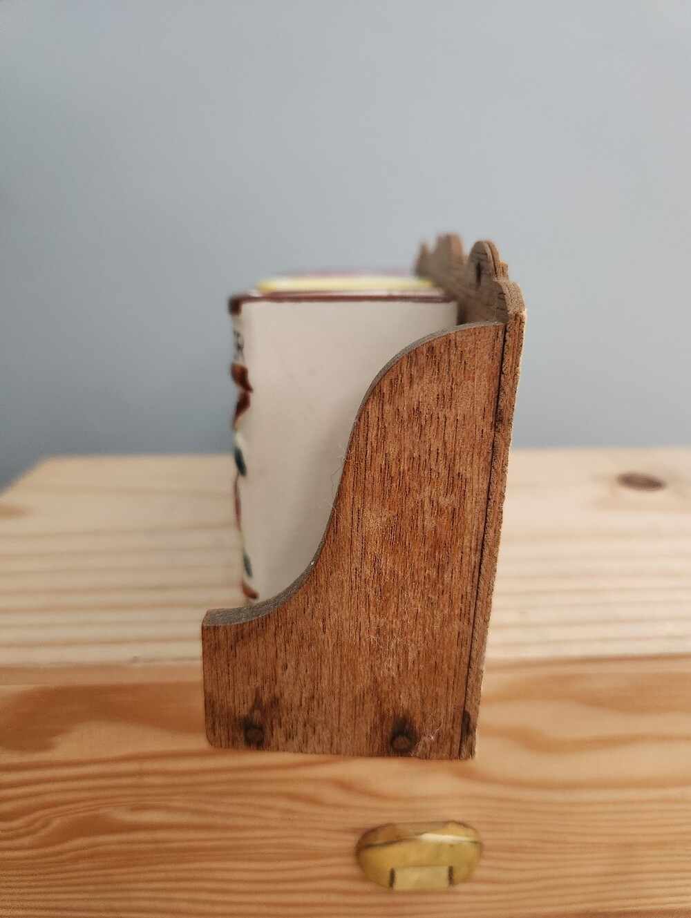 Vintage Ceramic Book Shaped Spice Jar Set with Wooden Rack - Incomplete Set - Picture 2 of 16